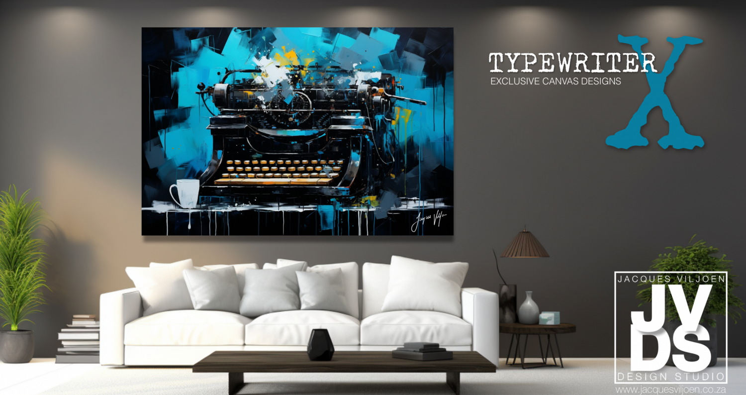 Abstract Typewriter Canvas Design