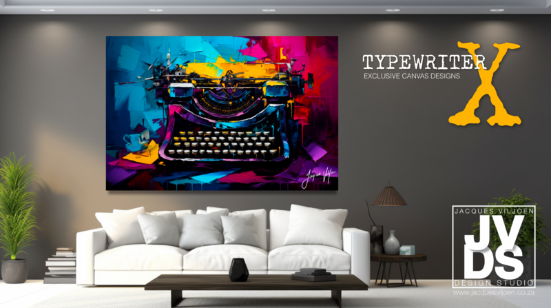 Abstract Typewriter Canvas Design