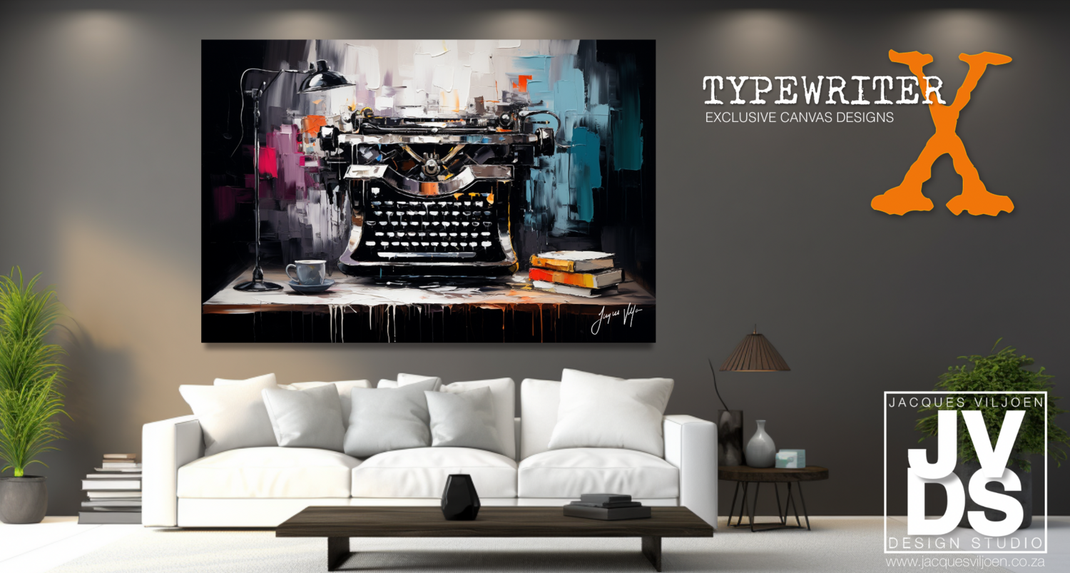 Abstract Typewriter Canvas Design