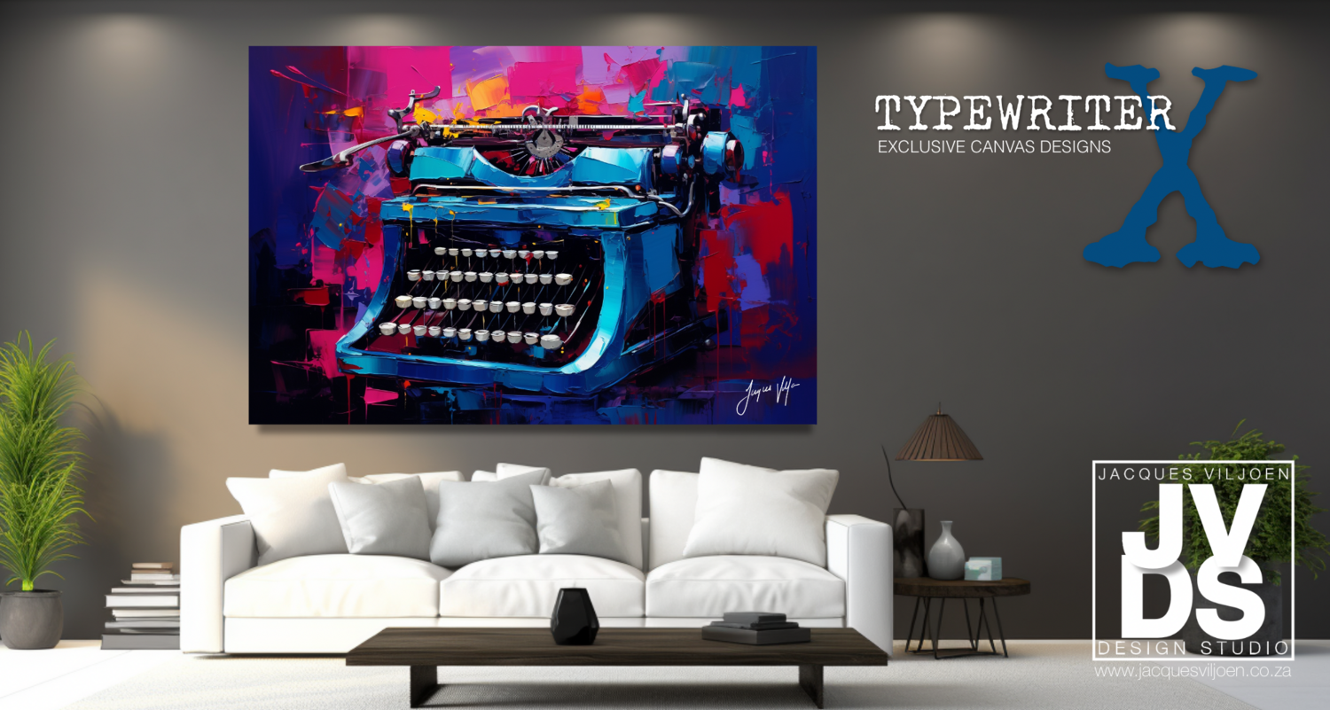 Abstract Typewriter Canvas Design