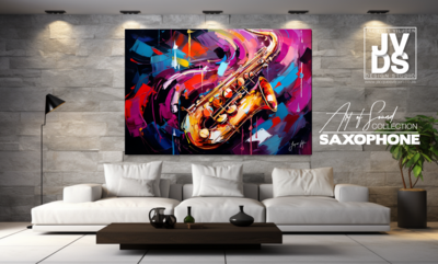Abstract Saxophone Canvas Design