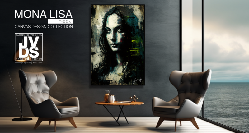 Mona Lisa the 2nd Canvas Design (Mona Lisa Noir)