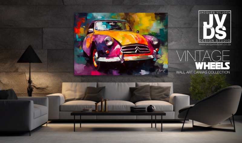 Abstract Vintage Citroën Canvas Design