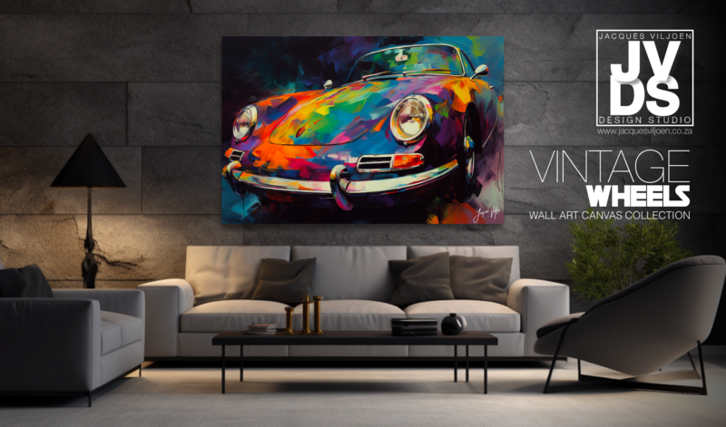 Abstract Vintage Porche Canvas Design