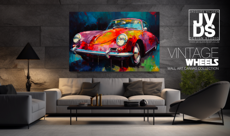 Abstract Vintage Porche Canvas Design