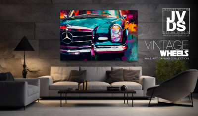 Abstract Vintage Mercedes Canvas Design