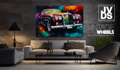Abstract Vintage Rolls Royce Canvas Design