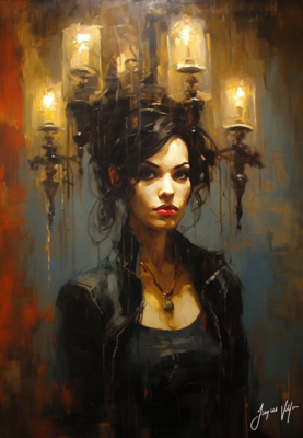 Charisma Chandelier Ladies Canvas Design