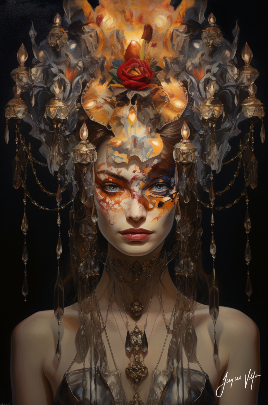 Charisma Chandelier Ladies Canvas Design