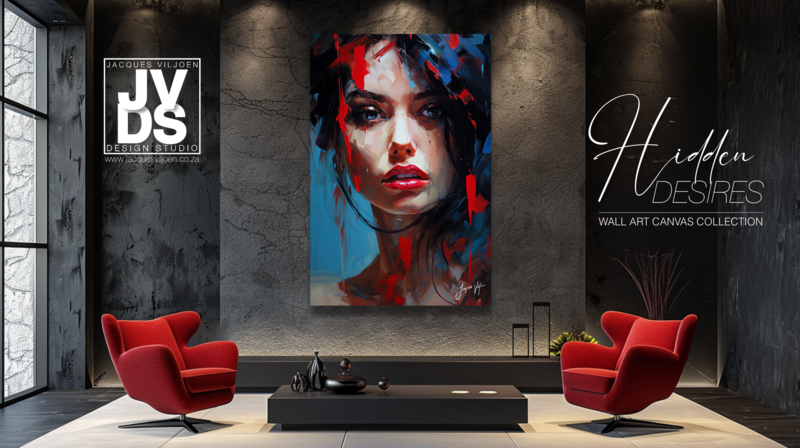 Hidden Desires Abstract Lady Canvas Design