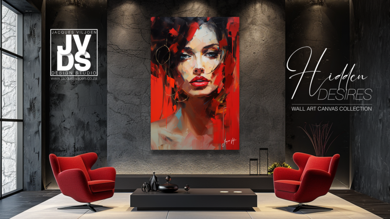 Hidden Desires Abstract Lady Canvas Design