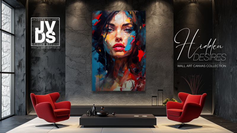 Hidden Desires Abstract Lady Canvas Design