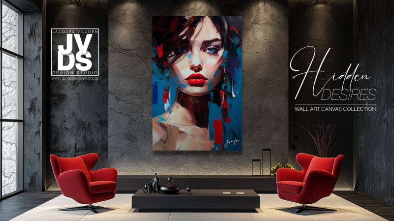 Hidden Desires Abstract Lady Canvas Design