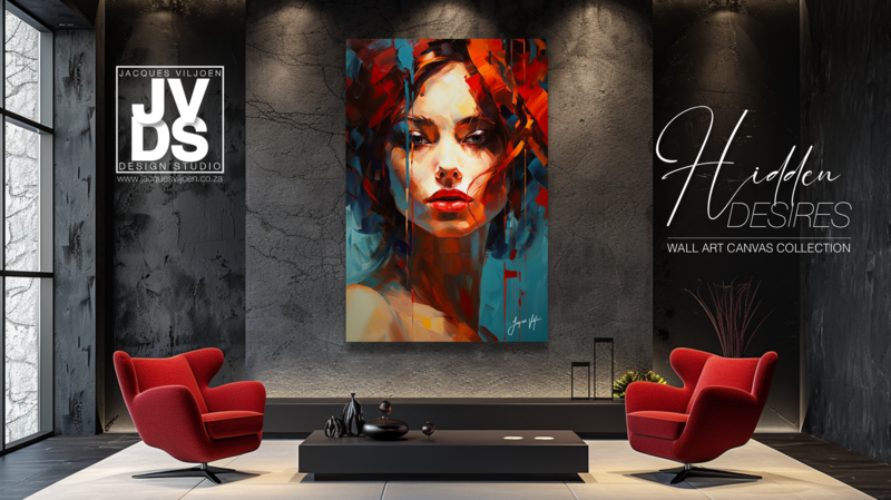 Hidden Desires Abstract Lady Canvas Design