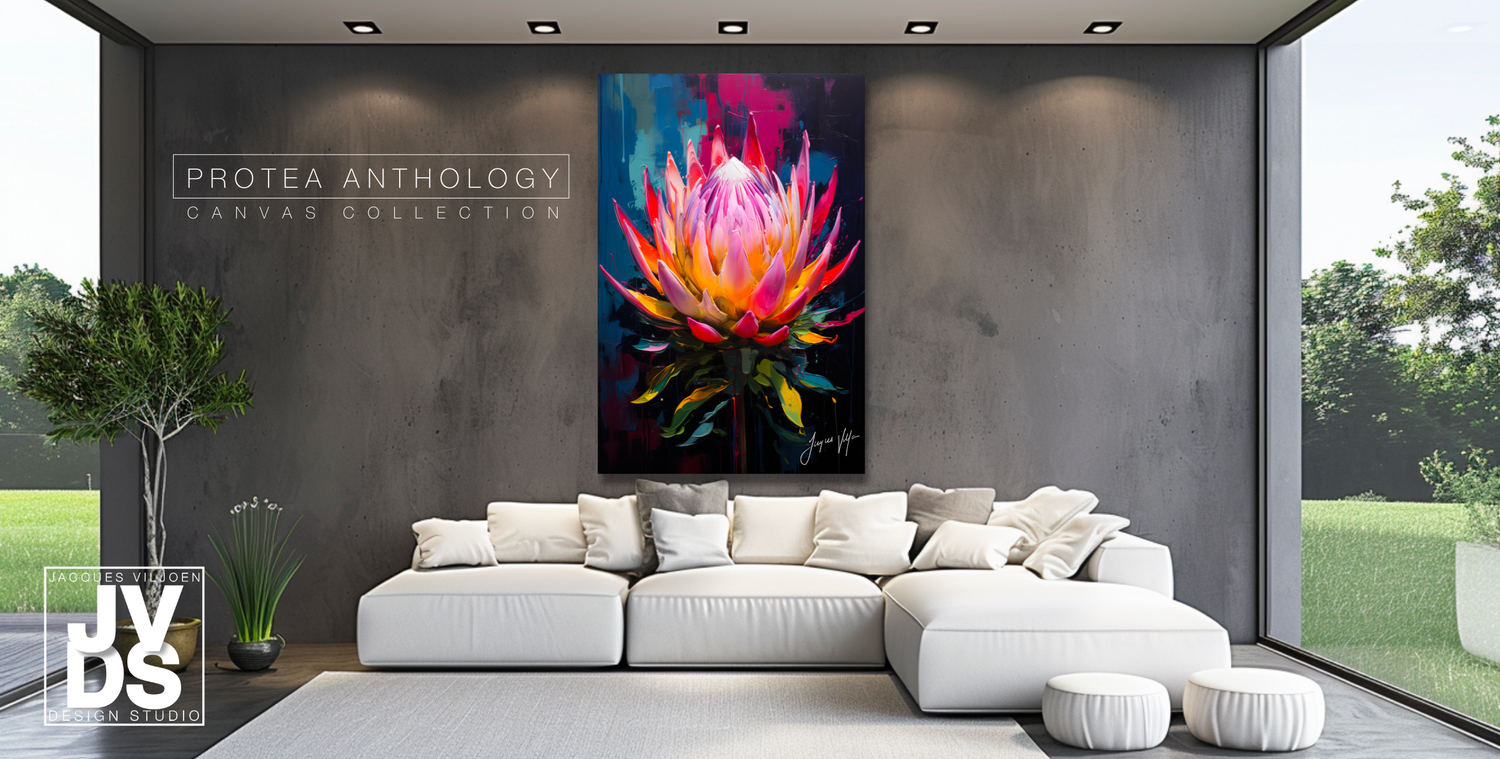 Protea Anthology Abstract Canvas Design