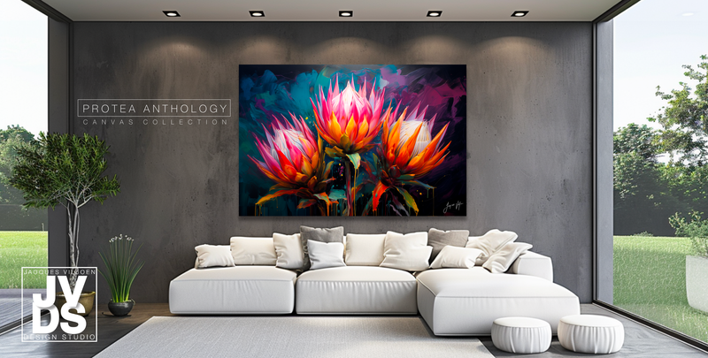 Protea Anthology Abstract Canvas Design