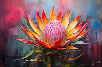 Protea Anthology Abstract Canvas Design