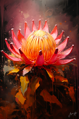 Autumn Protea Anthology Canvas Design - A0 Limited Edition