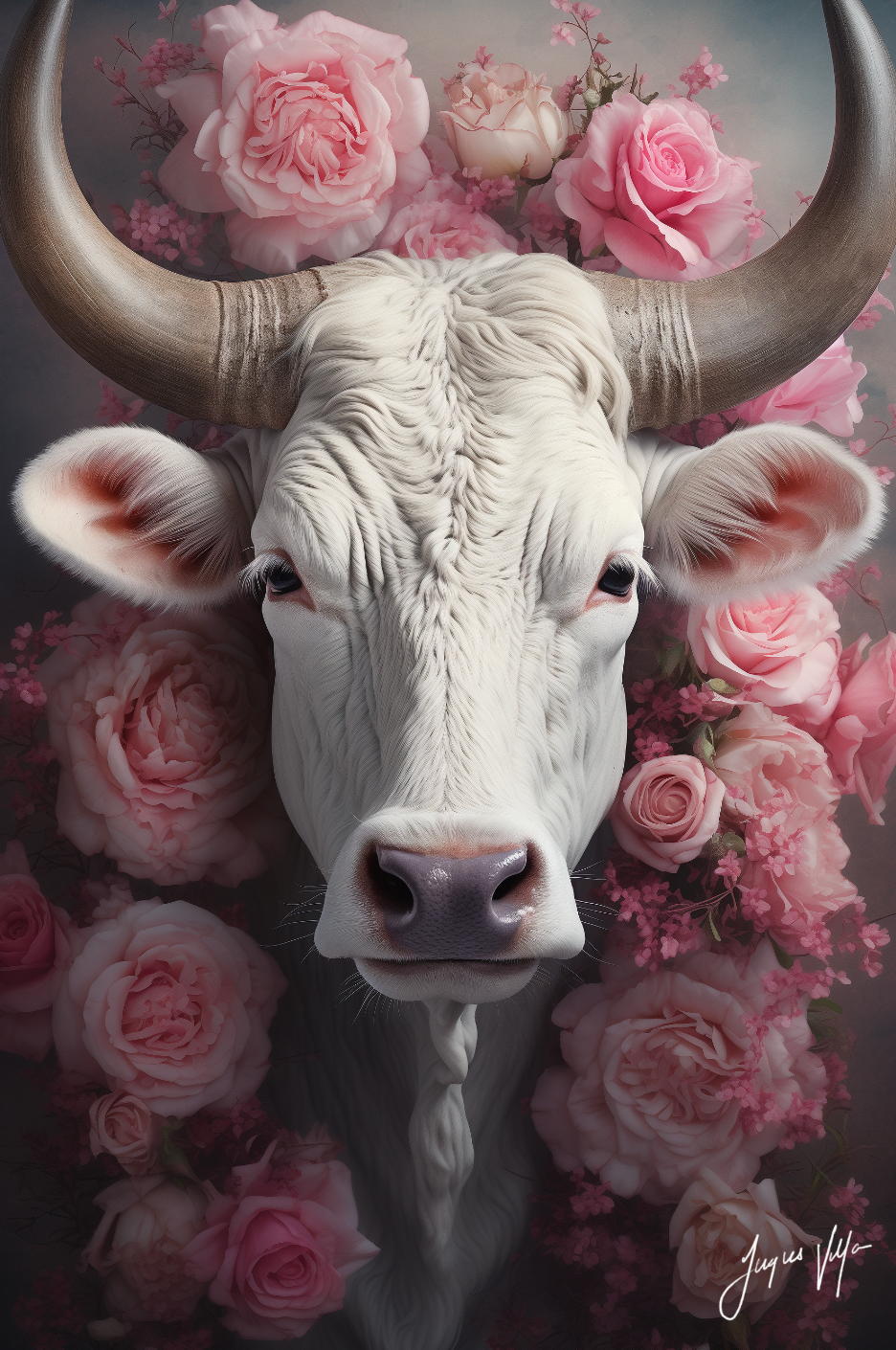 David Austin Rose Nguni Canvas Design