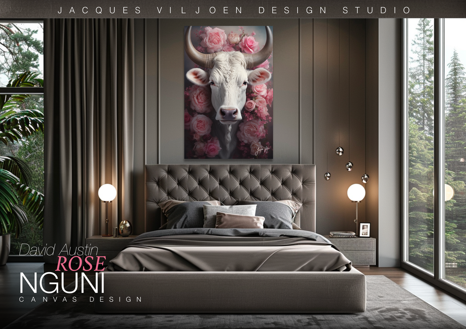 David Austin Rose Nguni Canvas Design