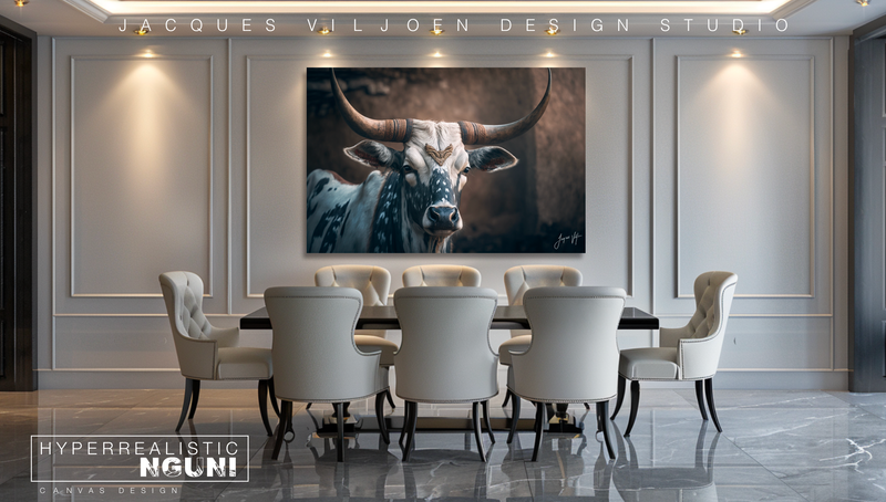 Hyperrealistic Nguni Canvas Design