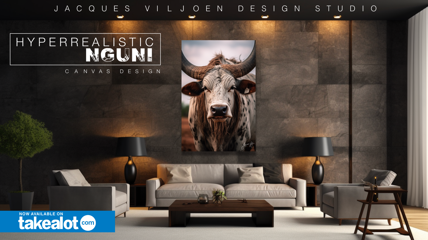 Hyperrealistic Nguni Canvas Design