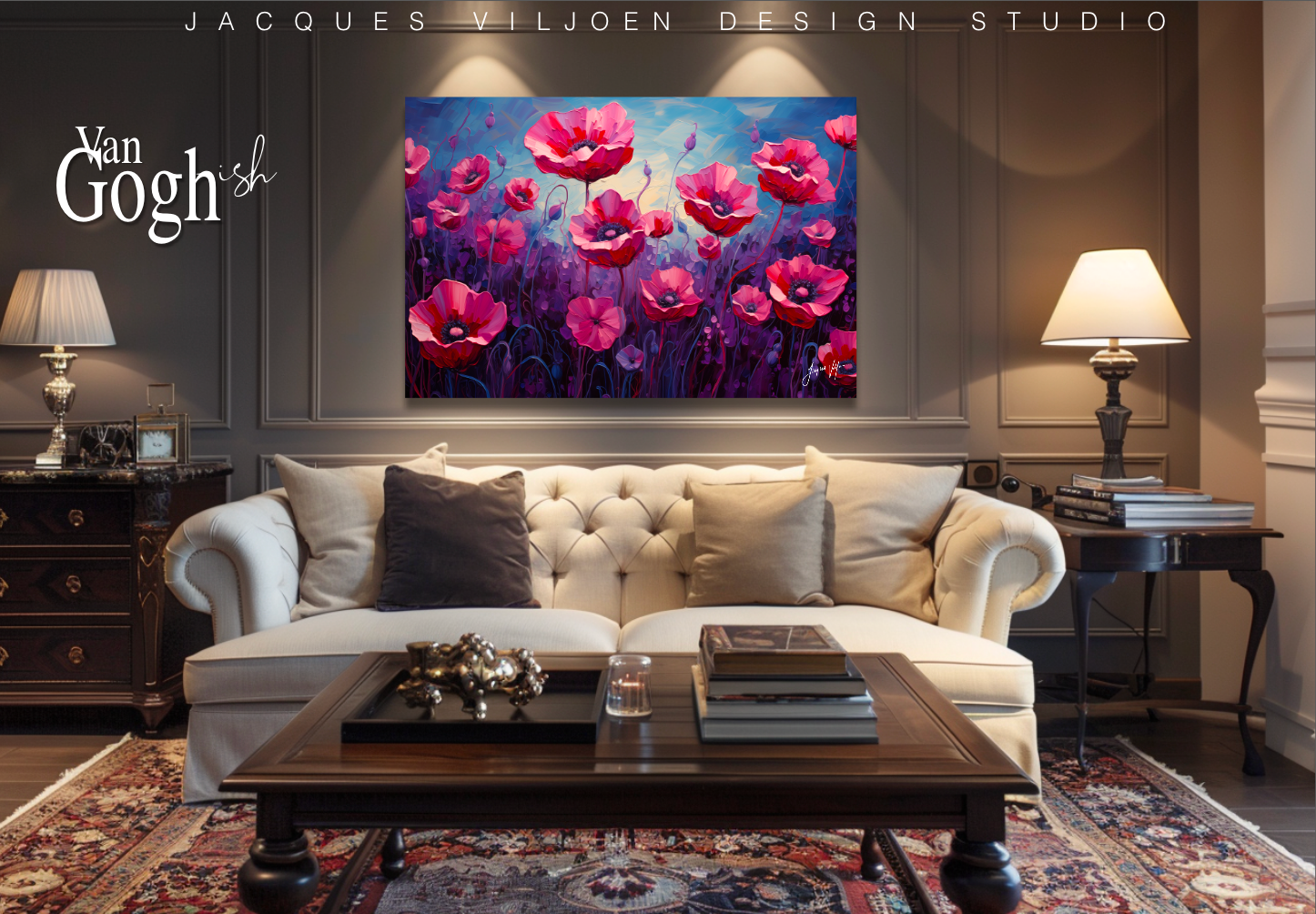 Van Gogh&#39;ish Poppies Canvas Design