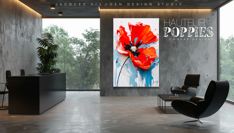 Abstract Hauteur Poppies Canvas Design