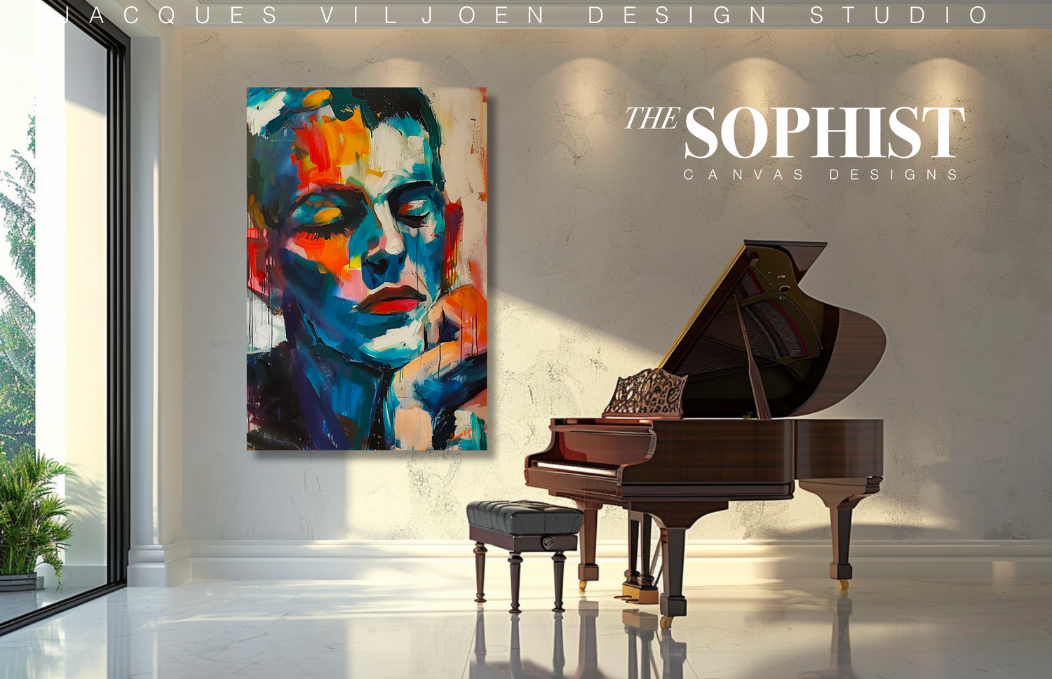 The Sophist Abstract Portrait Canvas Print