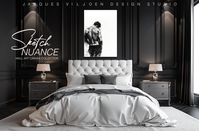 Sketch Nuance - Alone with thoughts Charcoal Sketch Canvas Print