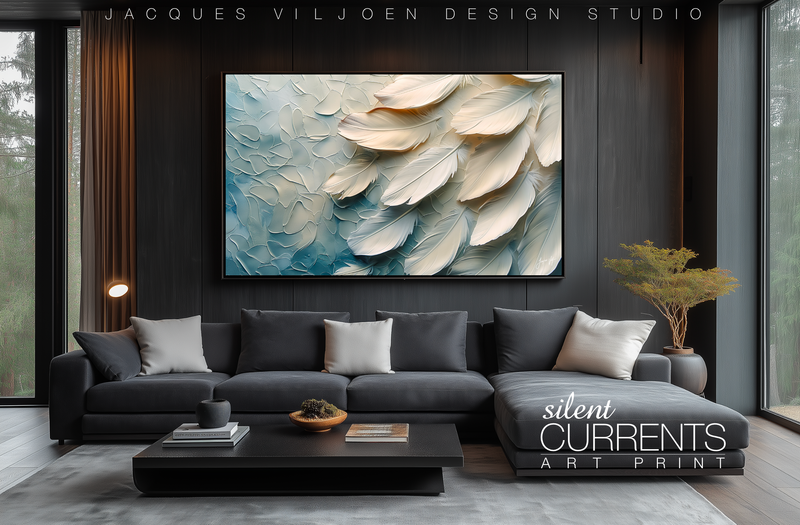 Silen Currents - Feathers &amp; Water Canvas Print