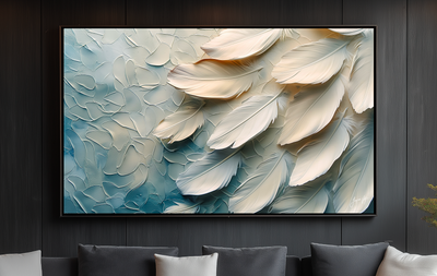 Silen Currents - Feathers &amp; Water Canvas Print