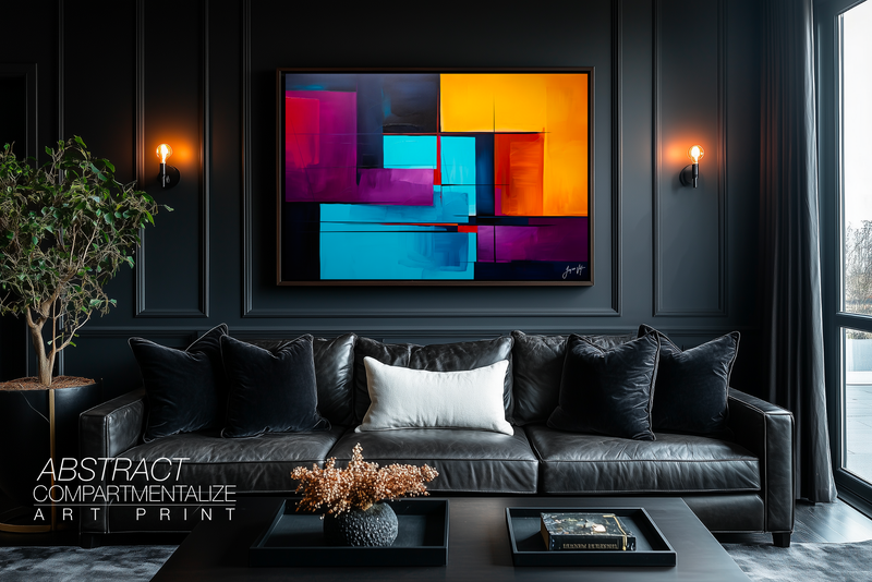 Compartmentalize Abstract Canvas Wall Art Design