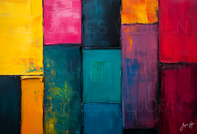 Compartmentalize Abstract Canvas Wall Art Design