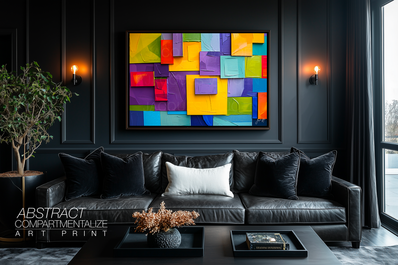 Compartmentalize Abstract Canvas Wall Art Design