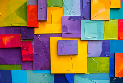 Compartmentalize Abstract Canvas Wall Art Design