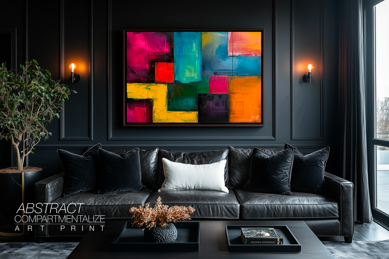 Compartmentalize Abstract Canvas Wall Art Canvas Print