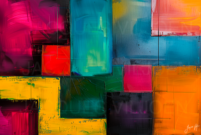 Compartmentalize Abstract Art Canvas Print