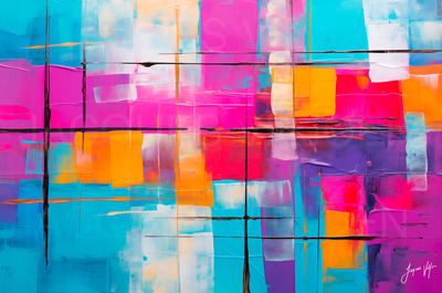 Compartmentalize Abstract Canvas Wall Art Design