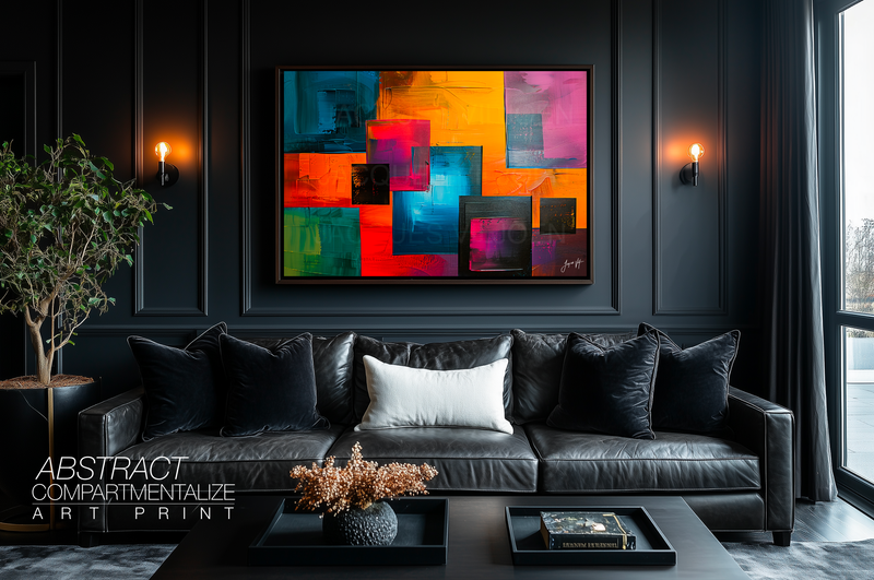 Compartmentalize Abstract Canvas Wall Art Design