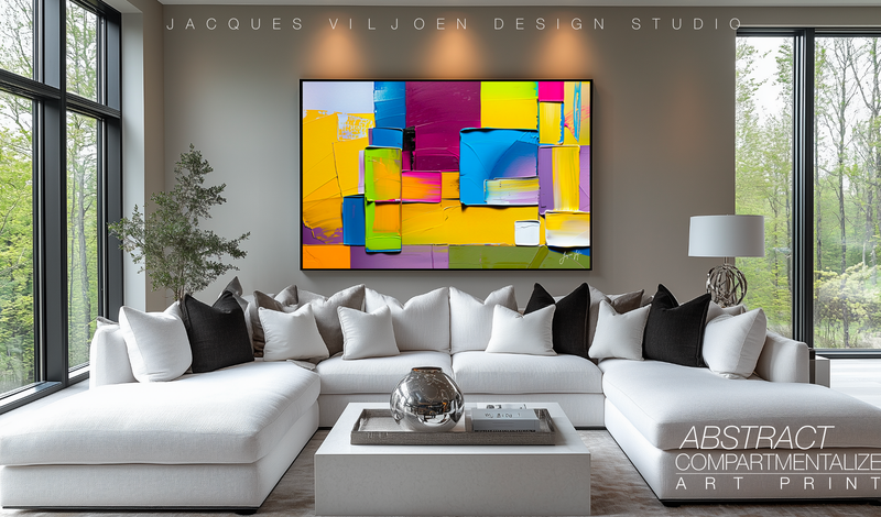 Compartmentalize Abstract Canvas Wall Art Design