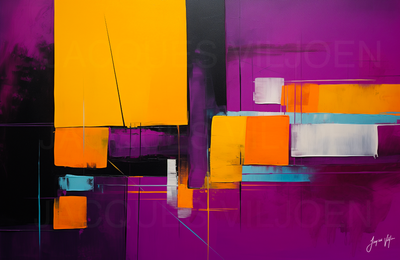 Compartmentalize Abstract Canvas Wall Art Design