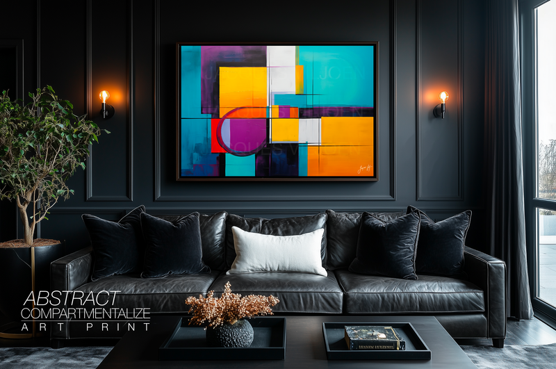 Compartmentalize Abstract Canvas Wall Art Design