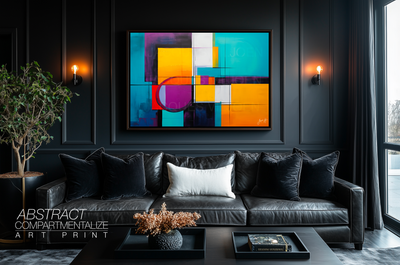Compartmentalize Abstract Canvas Wall Art Design