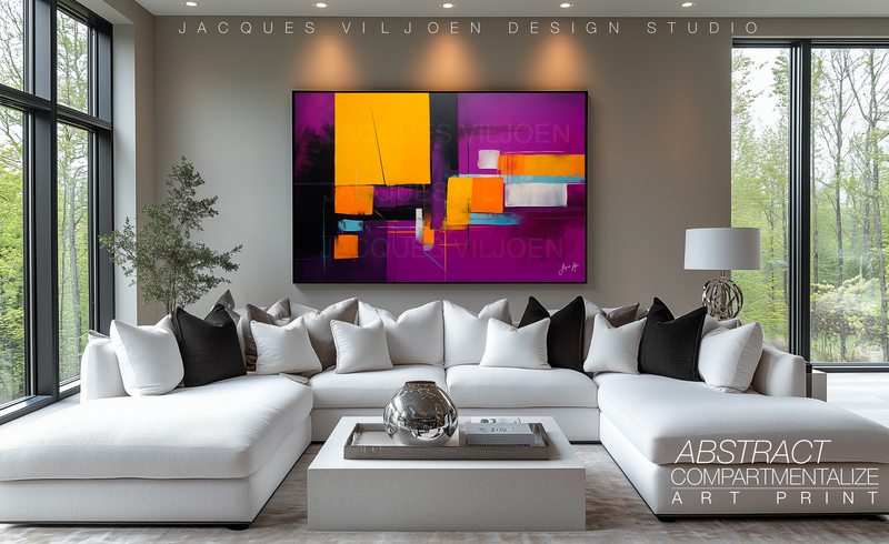 Compartmentalize Abstract Canvas Wall Art Design