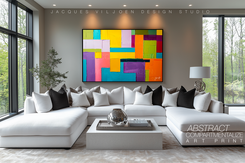 Compartmentalize Abstract Canvas Wall Art Design