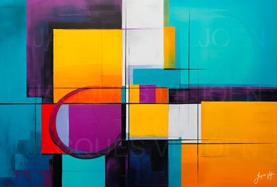 Compartmentalize Abstract Canvas Wall Art Design