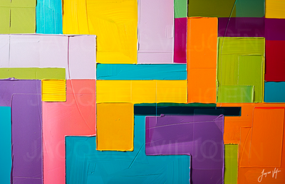 Compartmentalize Abstract Canvas Wall Art Design