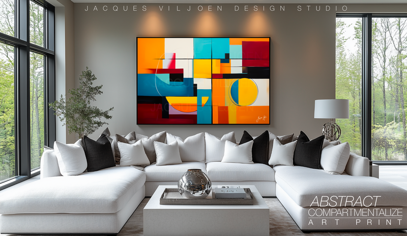 Compartmentalize Abstract Canvas Wall Art Design