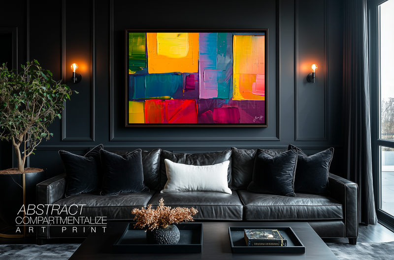 Compartmentalize Abstract Canvas Wall Art Design